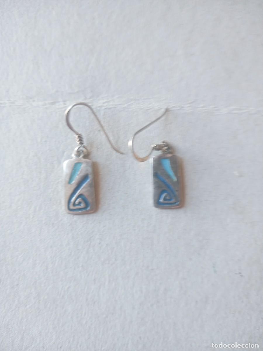 Joyeria: BONITOS PENDIENTES ANTIGUOS PLATA 925 y ESMALTE - Foto 6