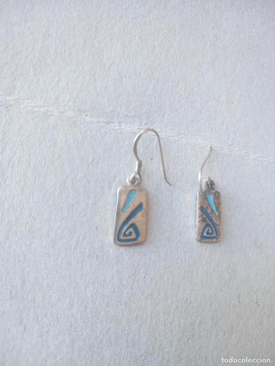 Joyeria: BONITOS PENDIENTES ANTIGUOS PLATA 925 y ESMALTE - Foto 8