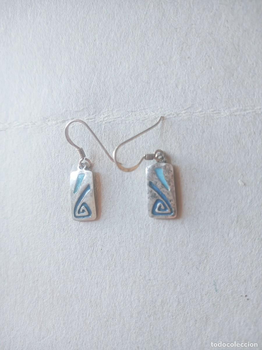 Joyeria: BONITOS PENDIENTES ANTIGUOS PLATA 925 y ESMALTE - Foto 9