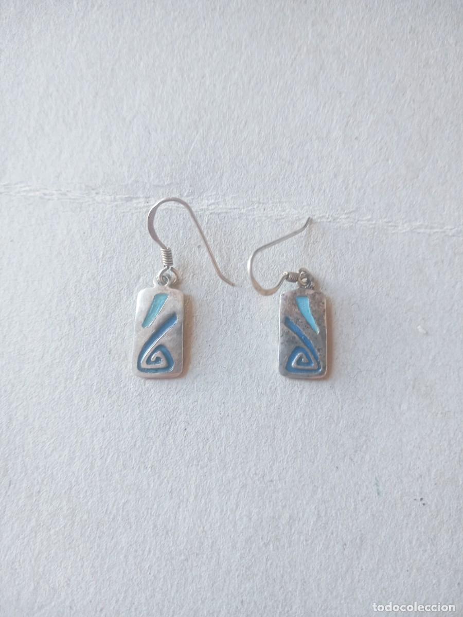 Joyeria: BONITOS PENDIENTES ANTIGUOS PLATA 925 y ESMALTE - Foto 10
