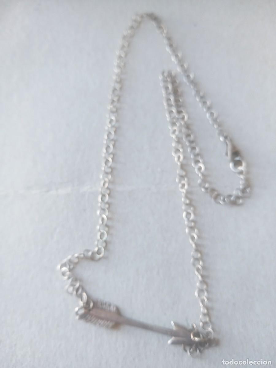 Joyeria: BONITA CADENA Y COLGANTE. ANTIGUO. FLECHA. PLATA 925