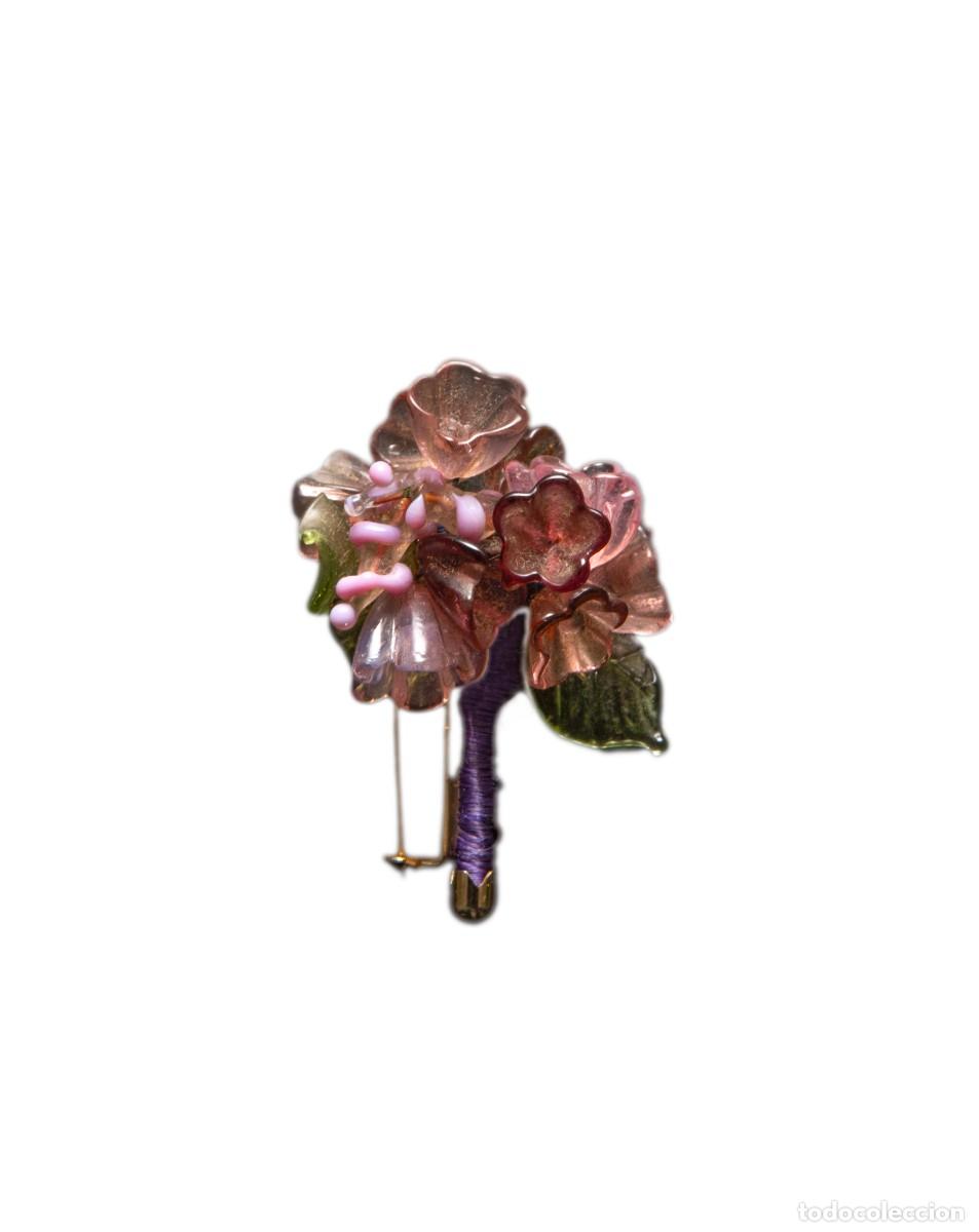 Joyeria: Broche Decorativo Vintage Floral en Vidrio moldeado o lampwork