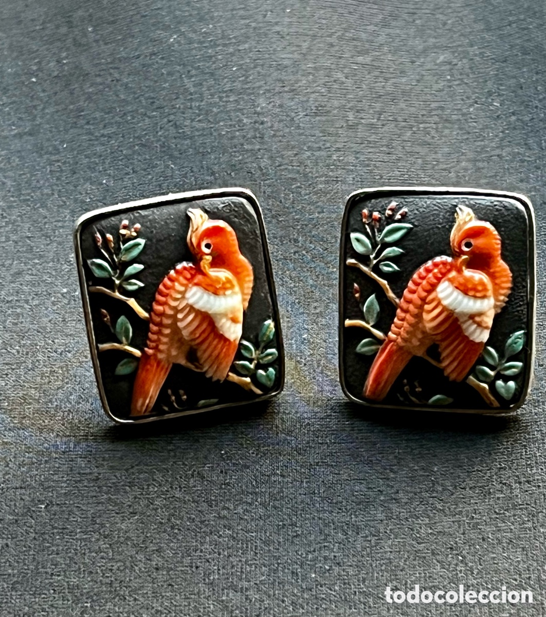 Joyeria: Pendientes de plata porcelana Toshikane