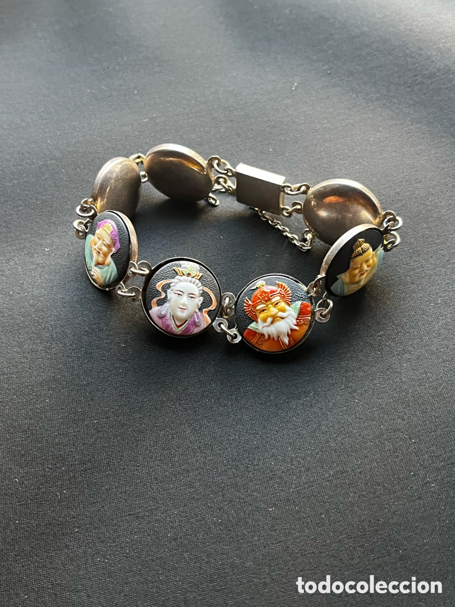 Joyeria: Pulsera de plata y porcelana Toshikane