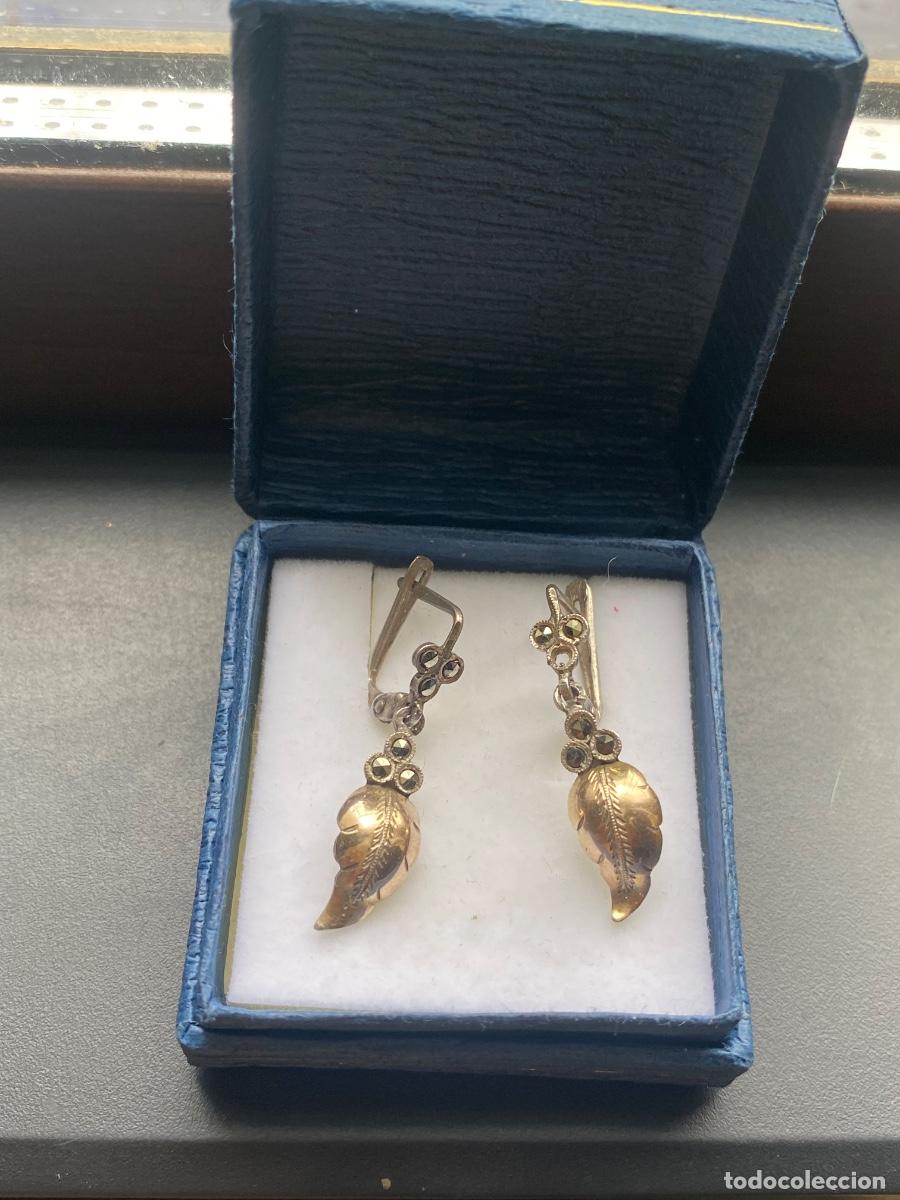 Joyeria: Pendientes antiguos oro y platino