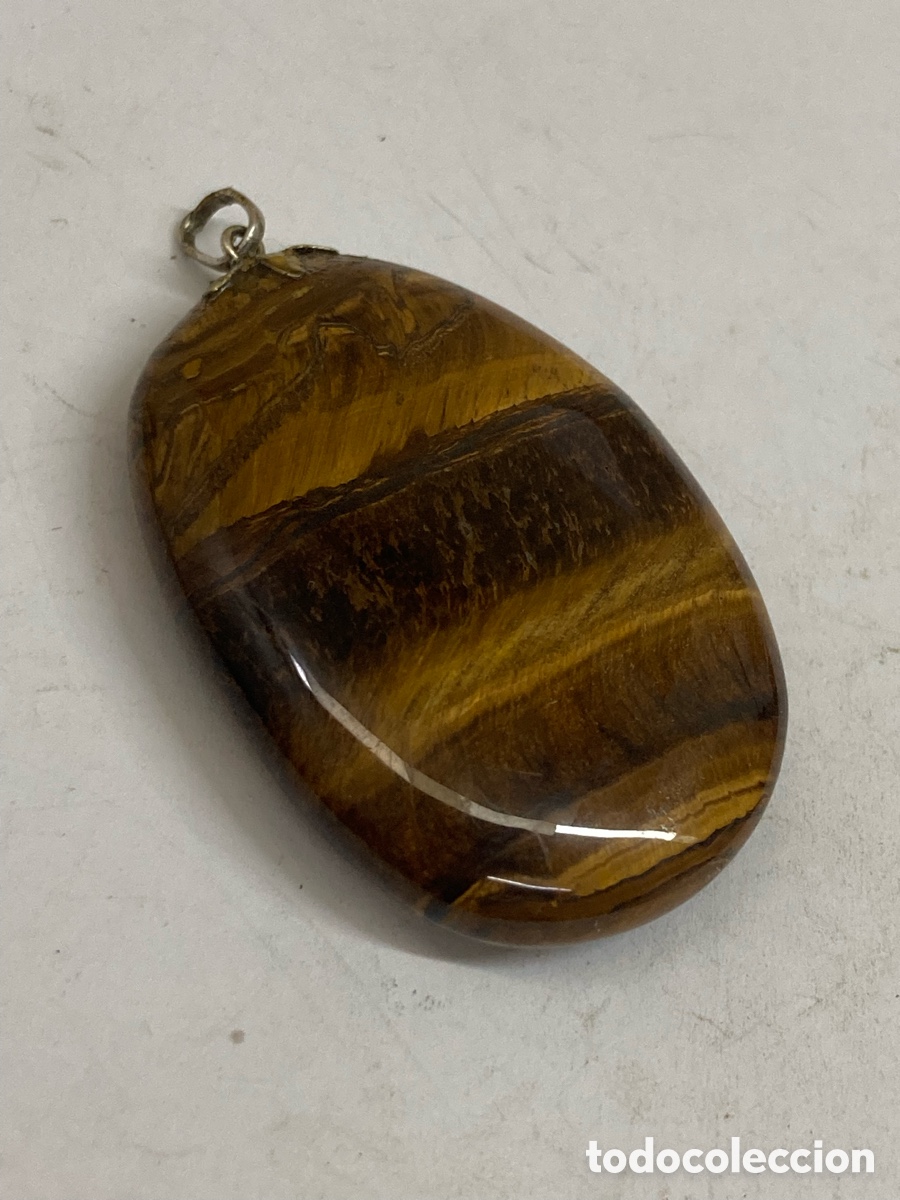 Joyeria: Colgante de plata y piedra ojo de tigre C639