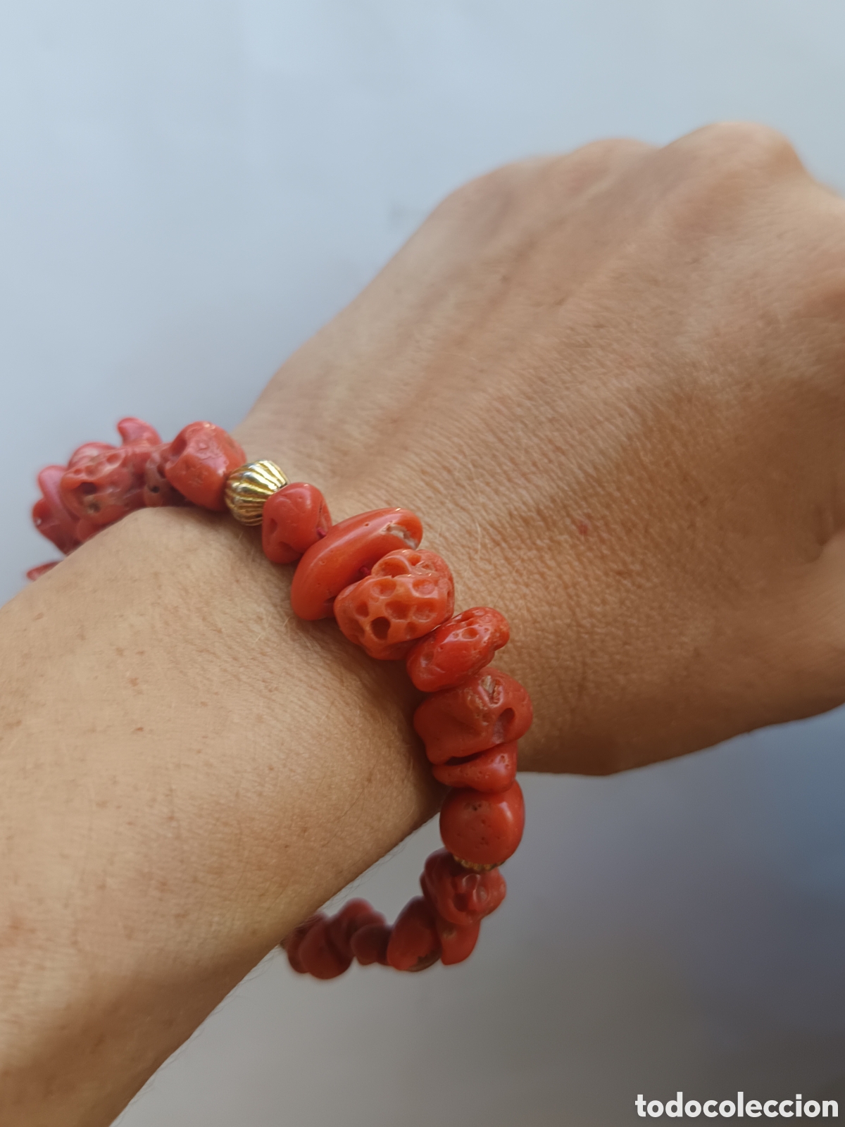 Joyeria: Pulsera de coral irregular del Mediterr&aacute;neo sin tratar - Foto 3
