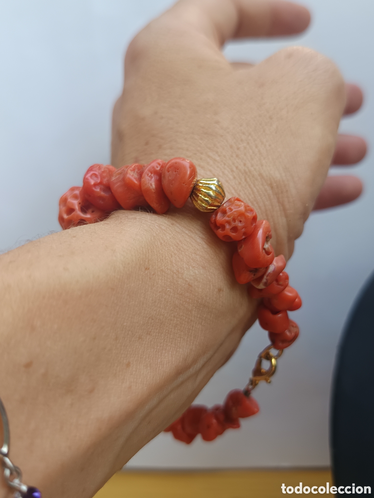 Joyeria: Pulsera de coral irregular del Mediterr&aacute;neo sin tratar - Foto 5