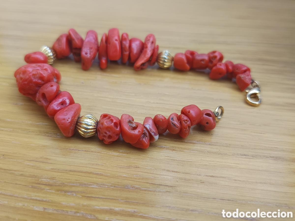 Joyeria: Pulsera de coral irregular del Mediterr&aacute;neo sin tratar - Foto 6