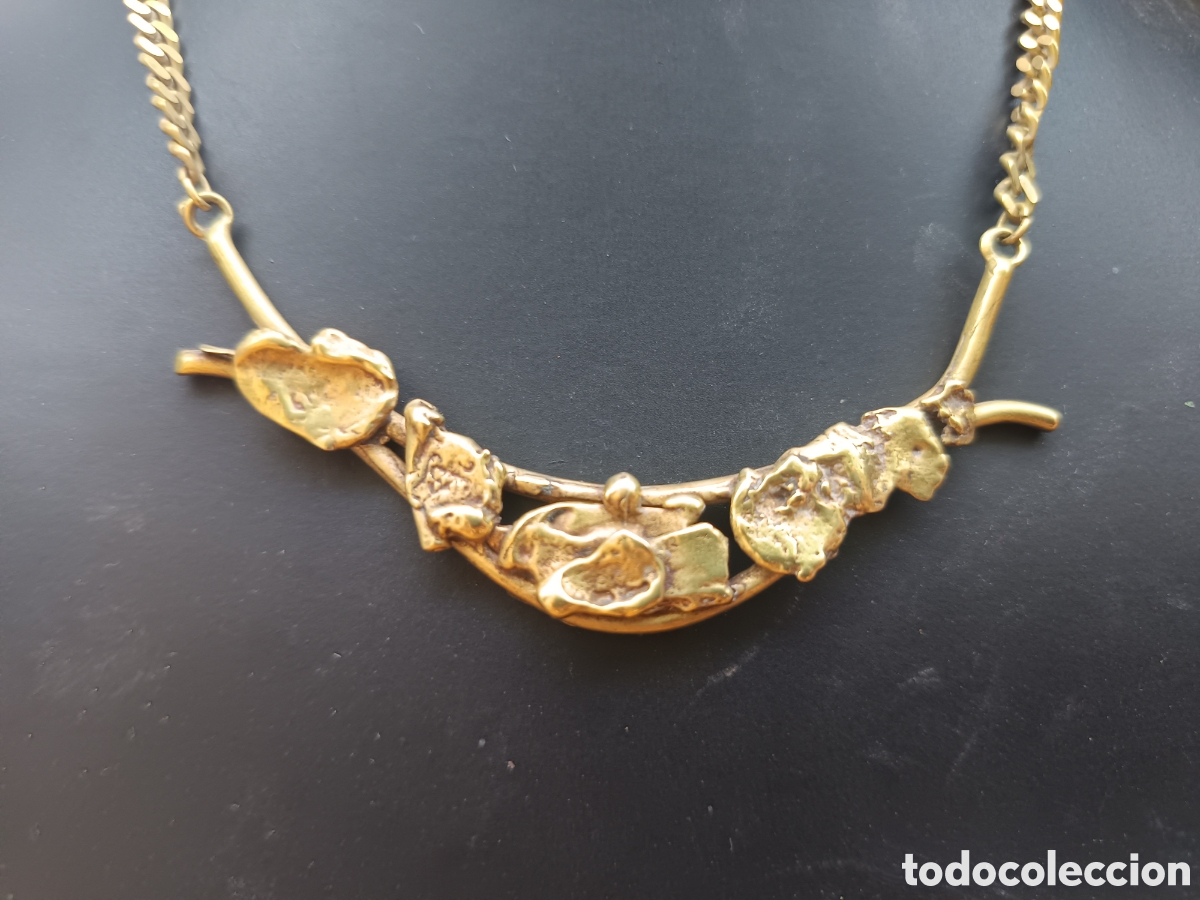 Joyeria: Collar brutalista gargantilla de dise&ntilde;o vintage