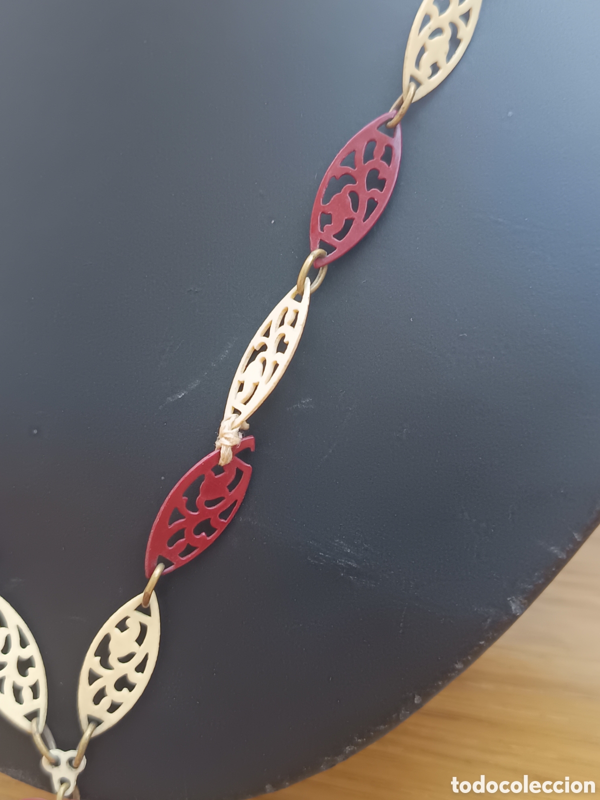 Joyeria: Collar baquelita antigua con camafeo - Foto 4