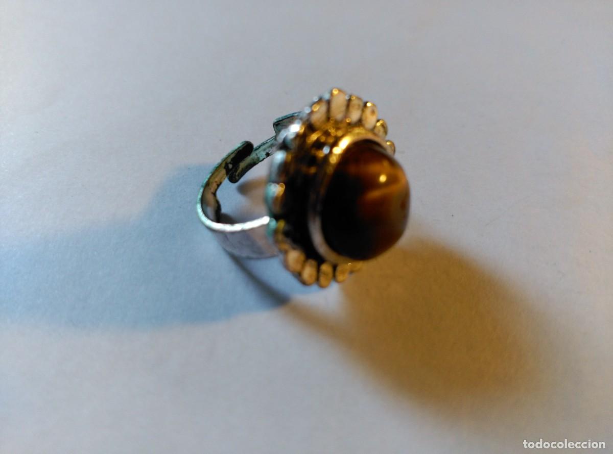 Joyeria: ANILLO CON PIEDRA OJO DE GATO - VINTAGE