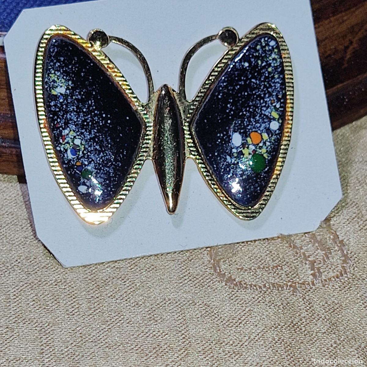 Joyeria: Broche mariposa con esmalte.Vintage. - Foto 2