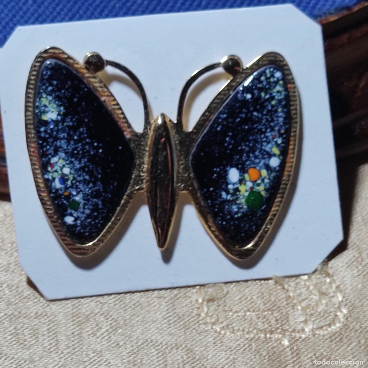 Joyeria: Broche mariposa con esmalte.Vintage. - Foto 3