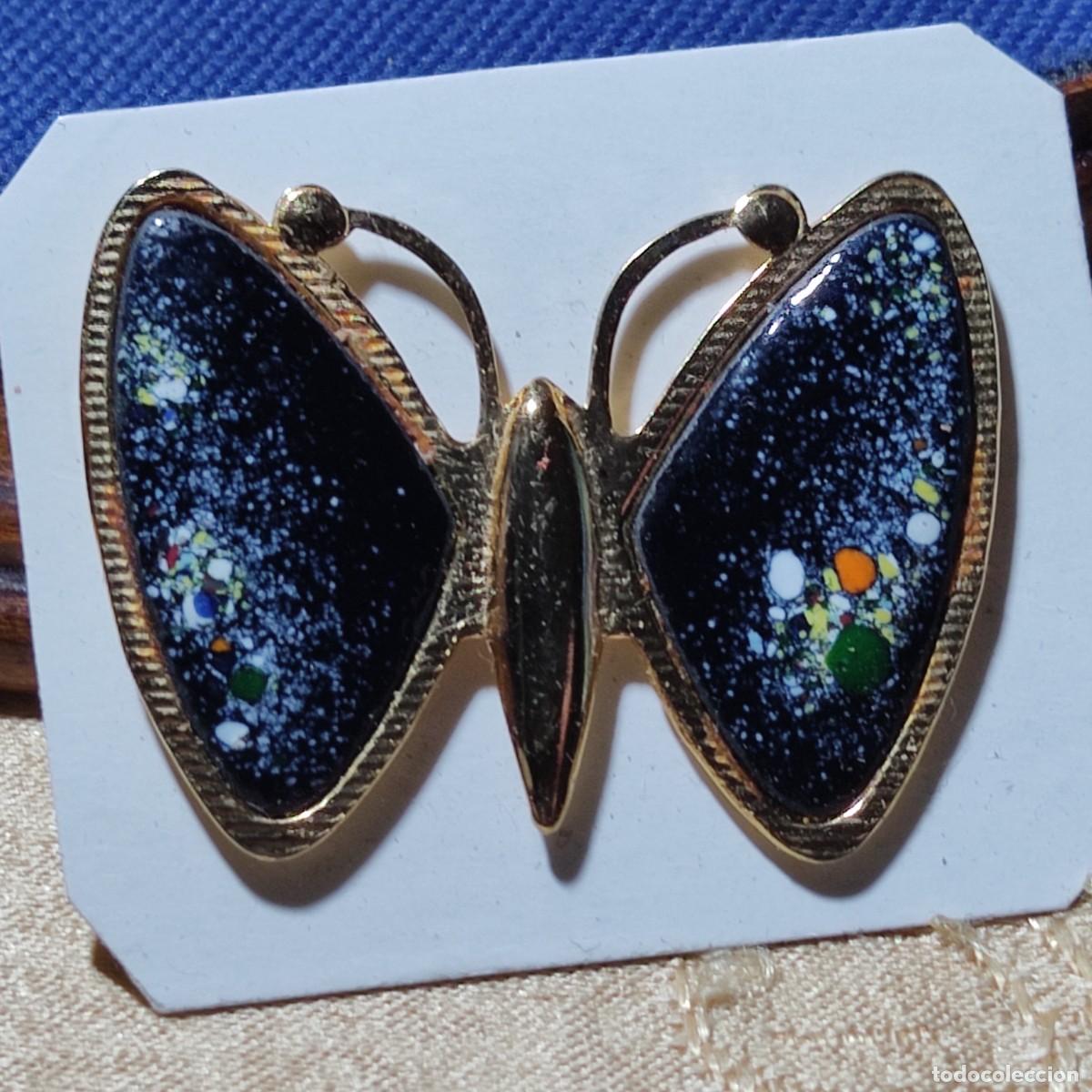 Joyeria: Broche mariposa con esmalte.Vintage. - Foto 4