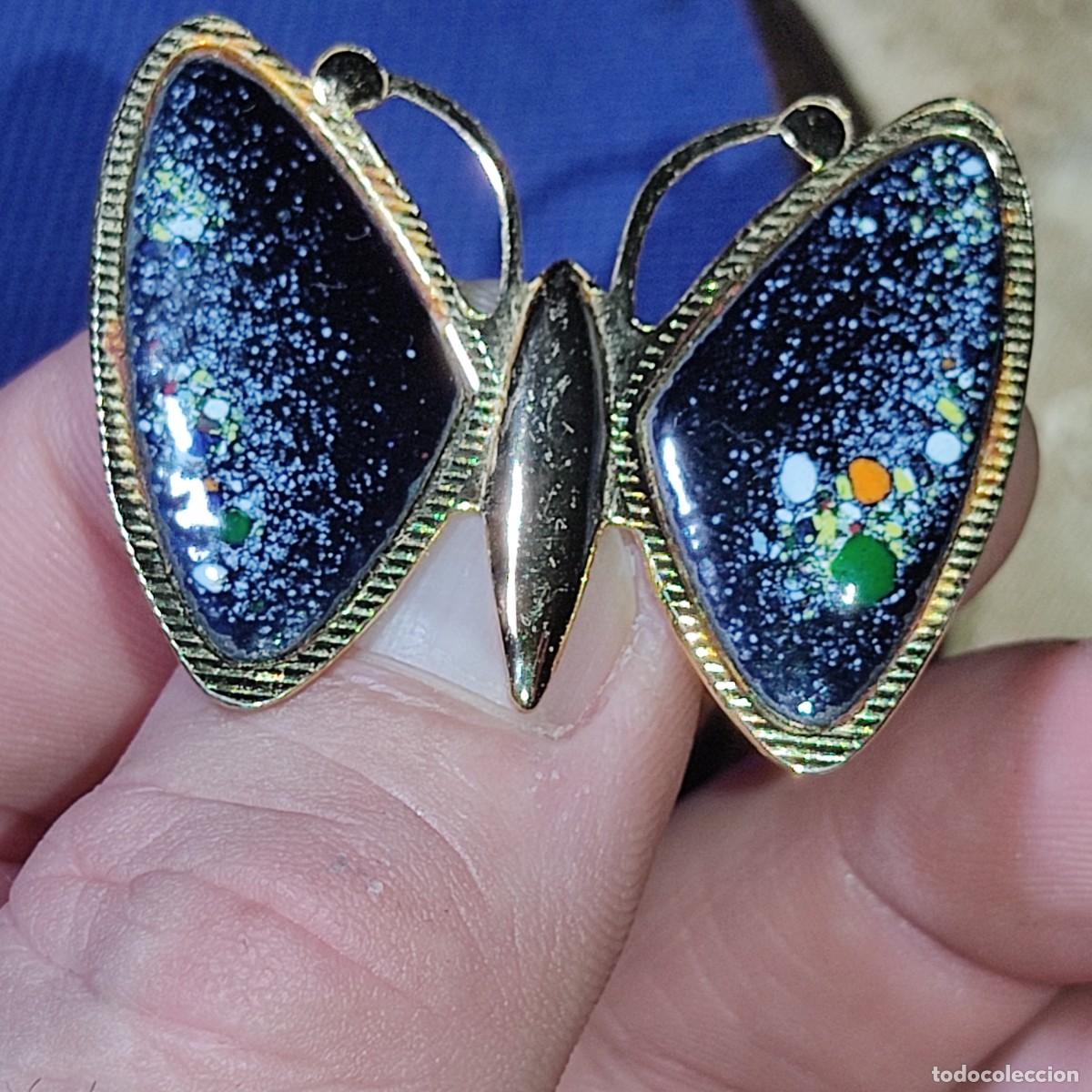 Joyeria: Broche mariposa con esmalte.Vintage. - Foto 8
