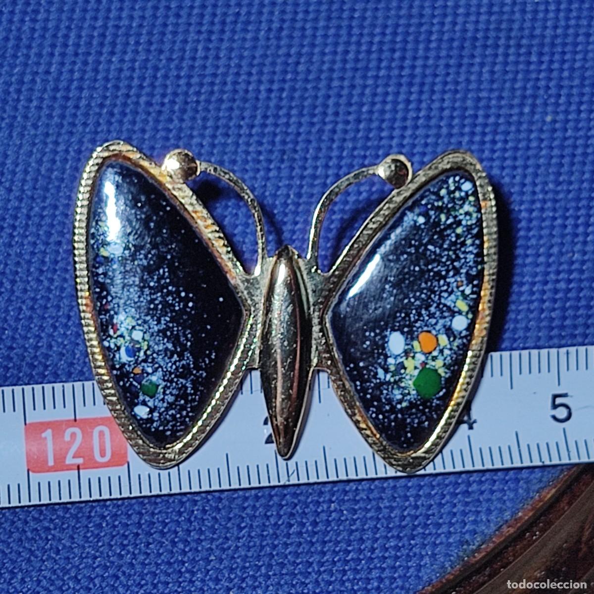 Joyeria: Broche mariposa con esmalte.Vintage. - Foto 9