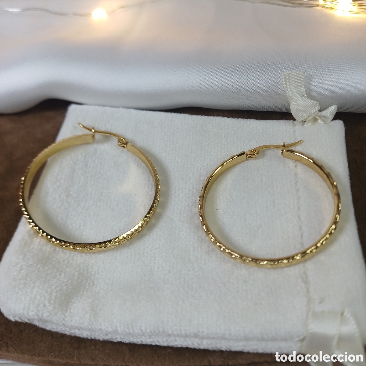 Joyeria: PENDIENTES ARO MEDIANO CHAPADO ORO 18 K