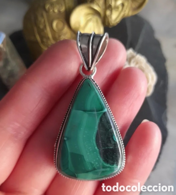 Joyeria: Colgante de Malaquita, Plata 925