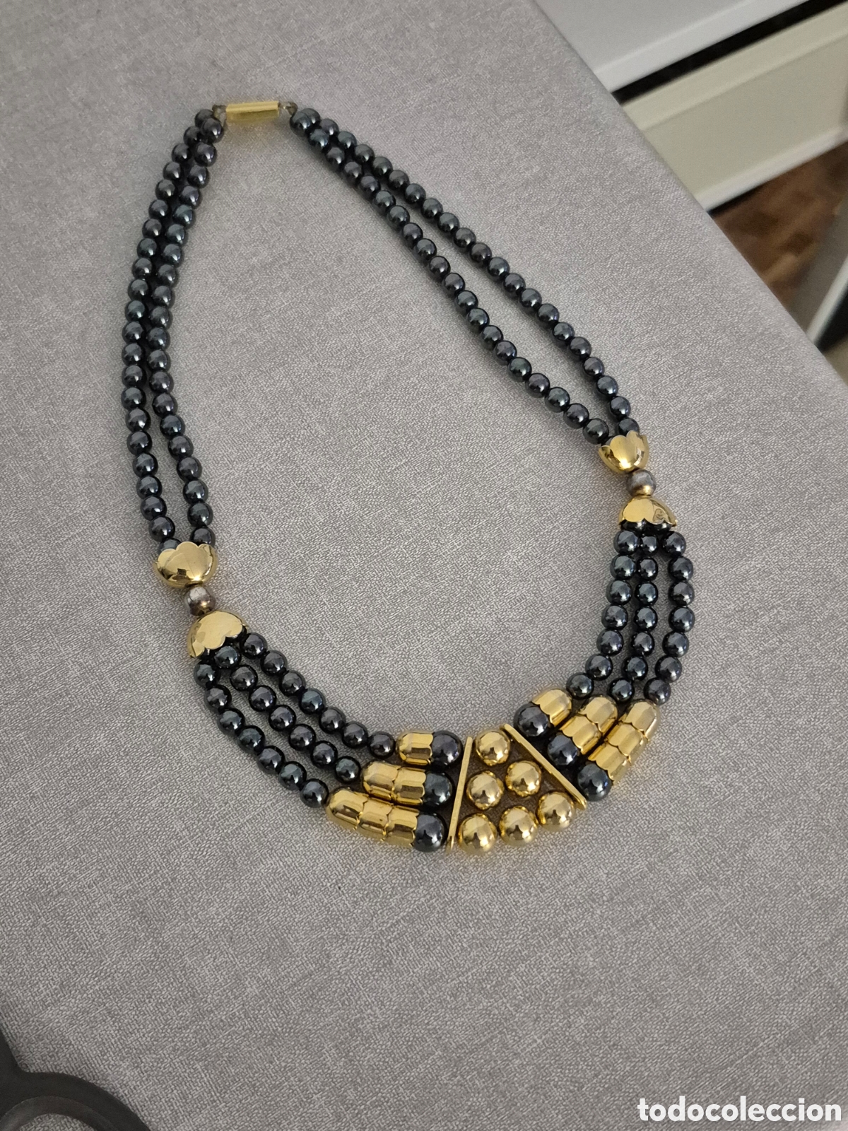 Joyeria: EXCLUSIVO COLLAR VINTAGE DE HEMATITE. REF S1 C VINTAGE 030926