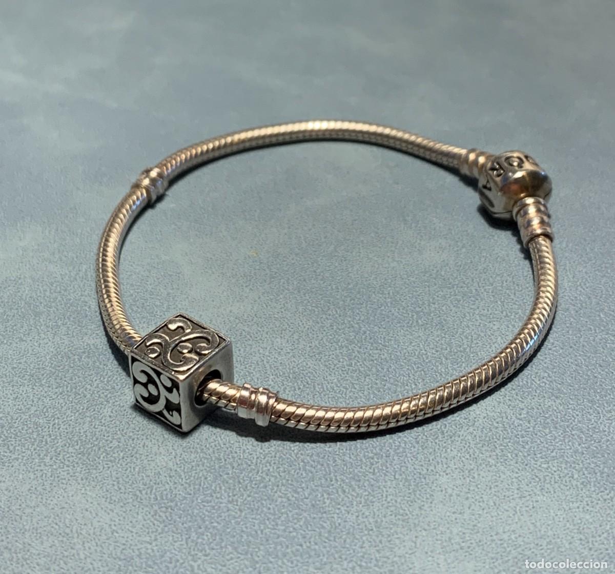 Joyeria: Charm cuadrado filigrana plata compatible pulsera Pandora