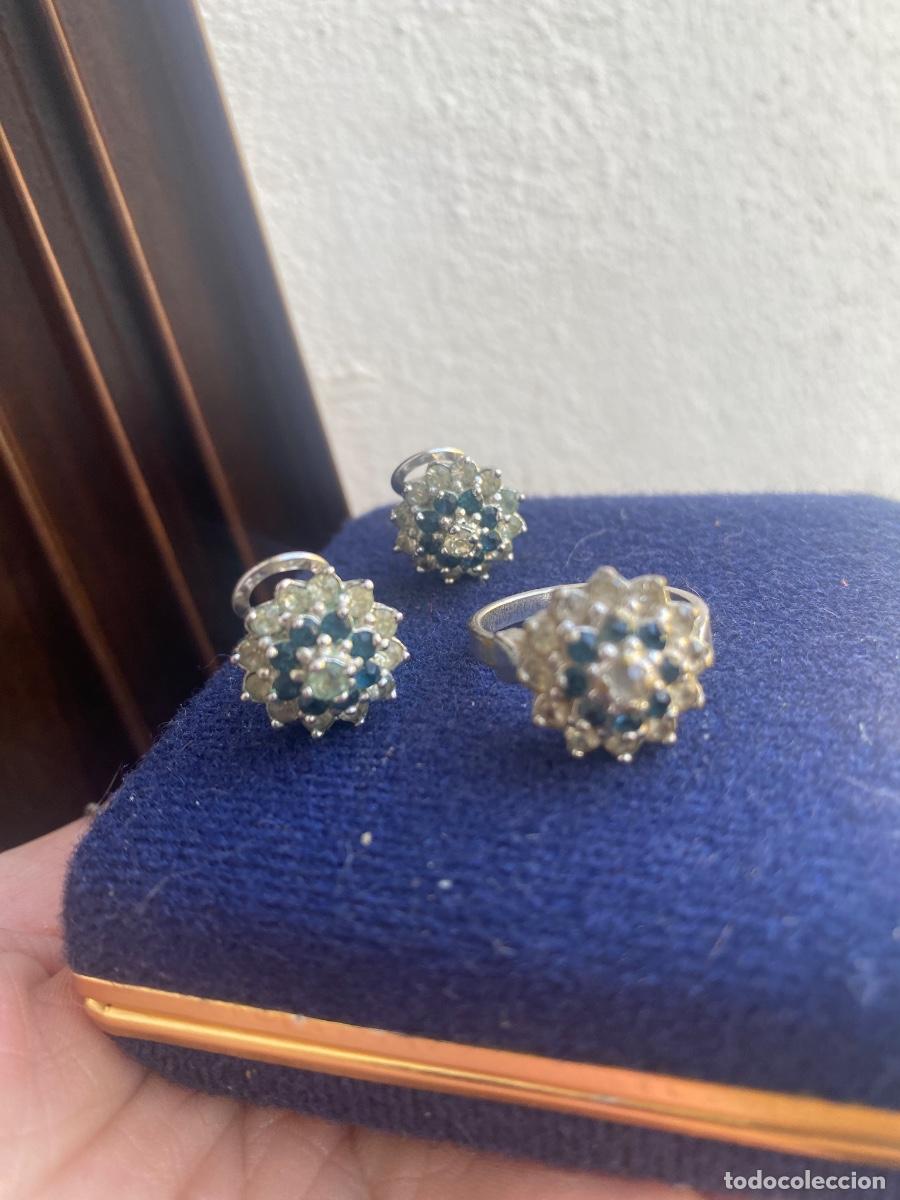 Joyeria: Aderezo antiguo anillo y pendientes