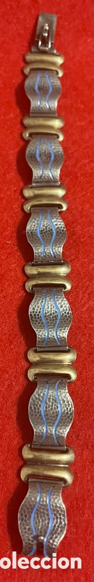 Joyeria: Exquisita Pulsera, en plata de ley, plata de ley sobredorada, y esmaltes