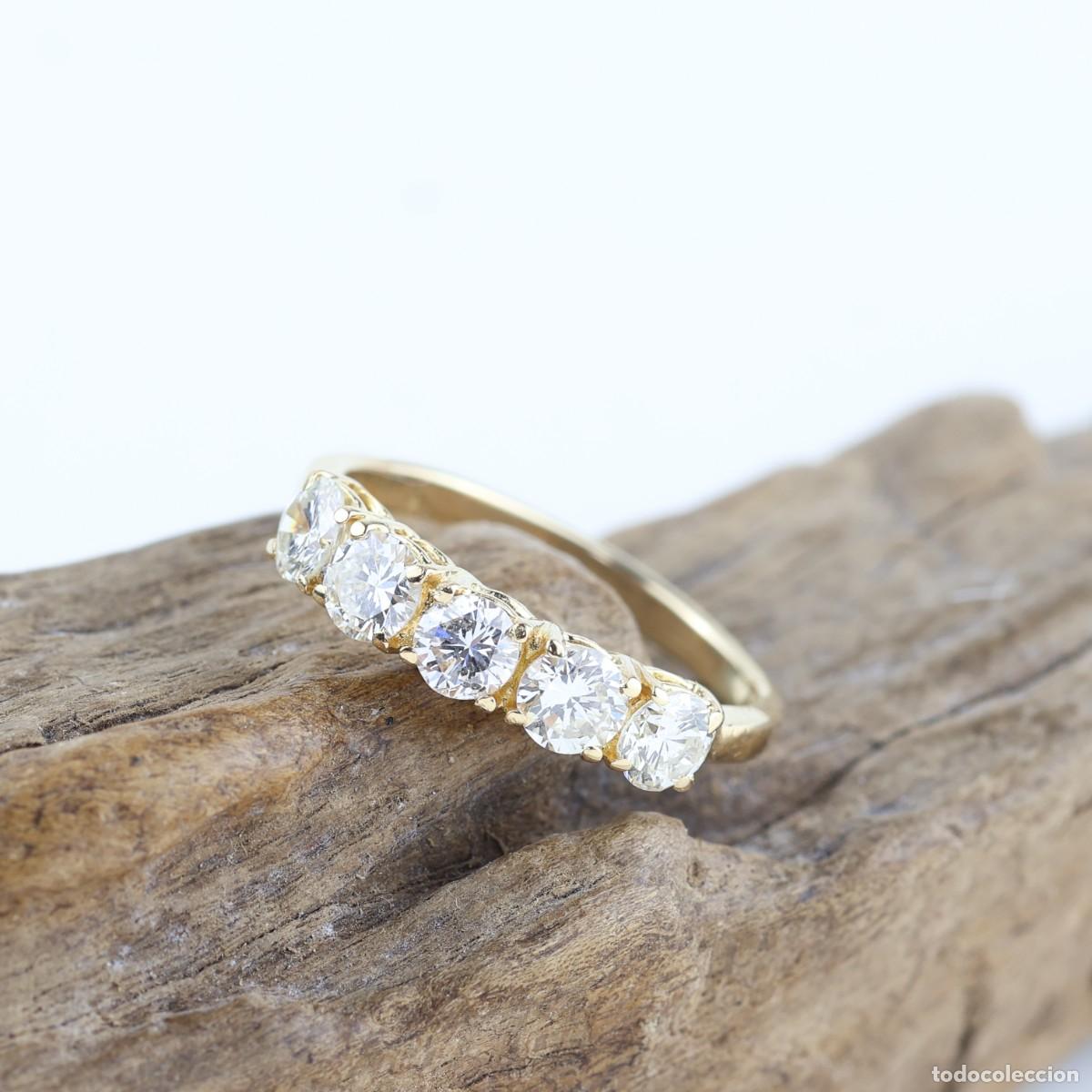 Joyeria: Anillo Cinquillo Diamantes y Oro18K - Foto 1