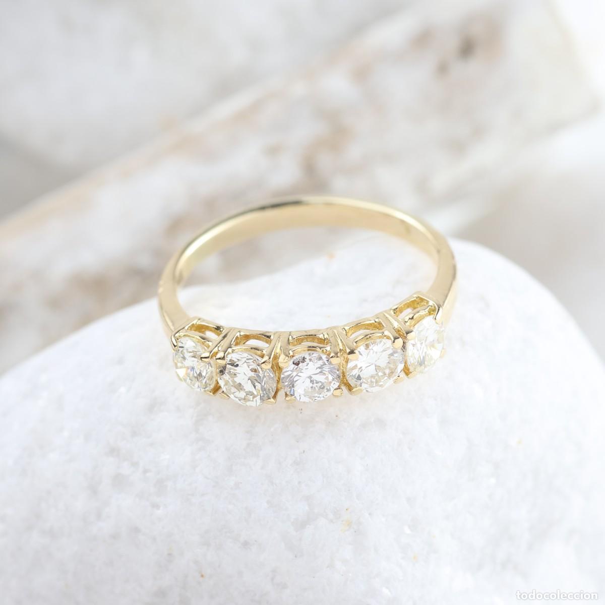 Joyeria: Anillo Cinquillo Diamantes y Oro18K - Foto 2