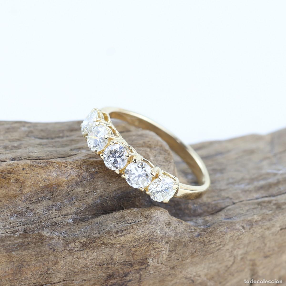 Joyeria: Anillo Cinquillo Diamantes y Oro18K - Foto 4