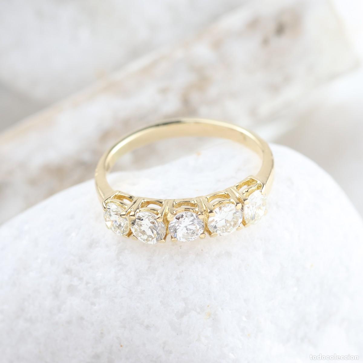 Joyeria: Anillo Cinquillo Diamantes y Oro18K - Foto 5