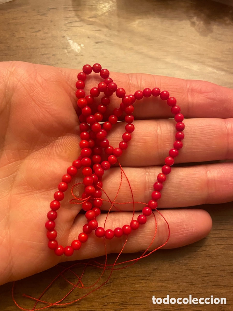 Joyeria: Hilo de coral rojo esferas - Foto 1