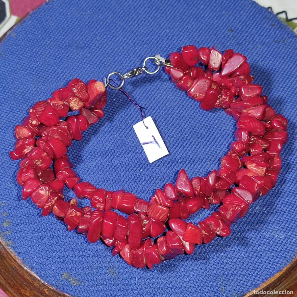 Joyeria: Pulsera de 3 hilos de coral rojo. *T* - Foto 2