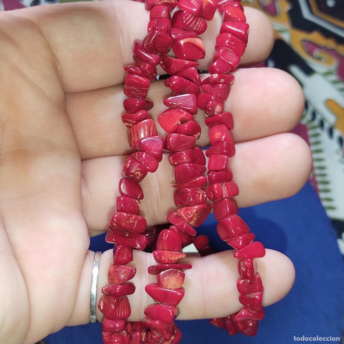 Joyeria: Pulsera de 3 hilos de coral rojo. *T* - Foto 5