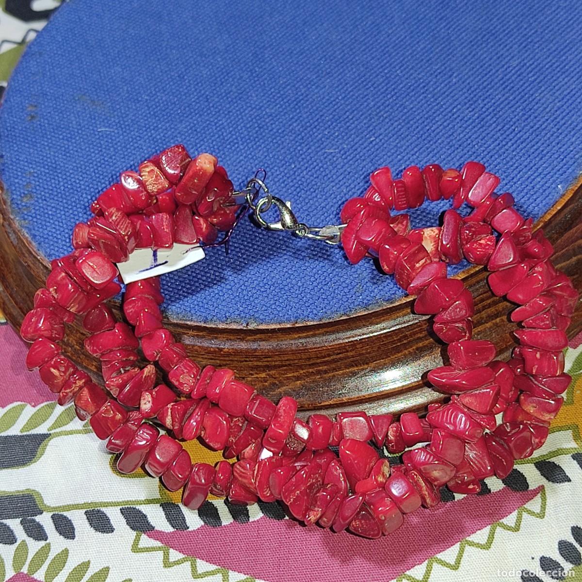 Joyeria: Pulsera de 3 hilos de coral rojo. *T* - Foto 6