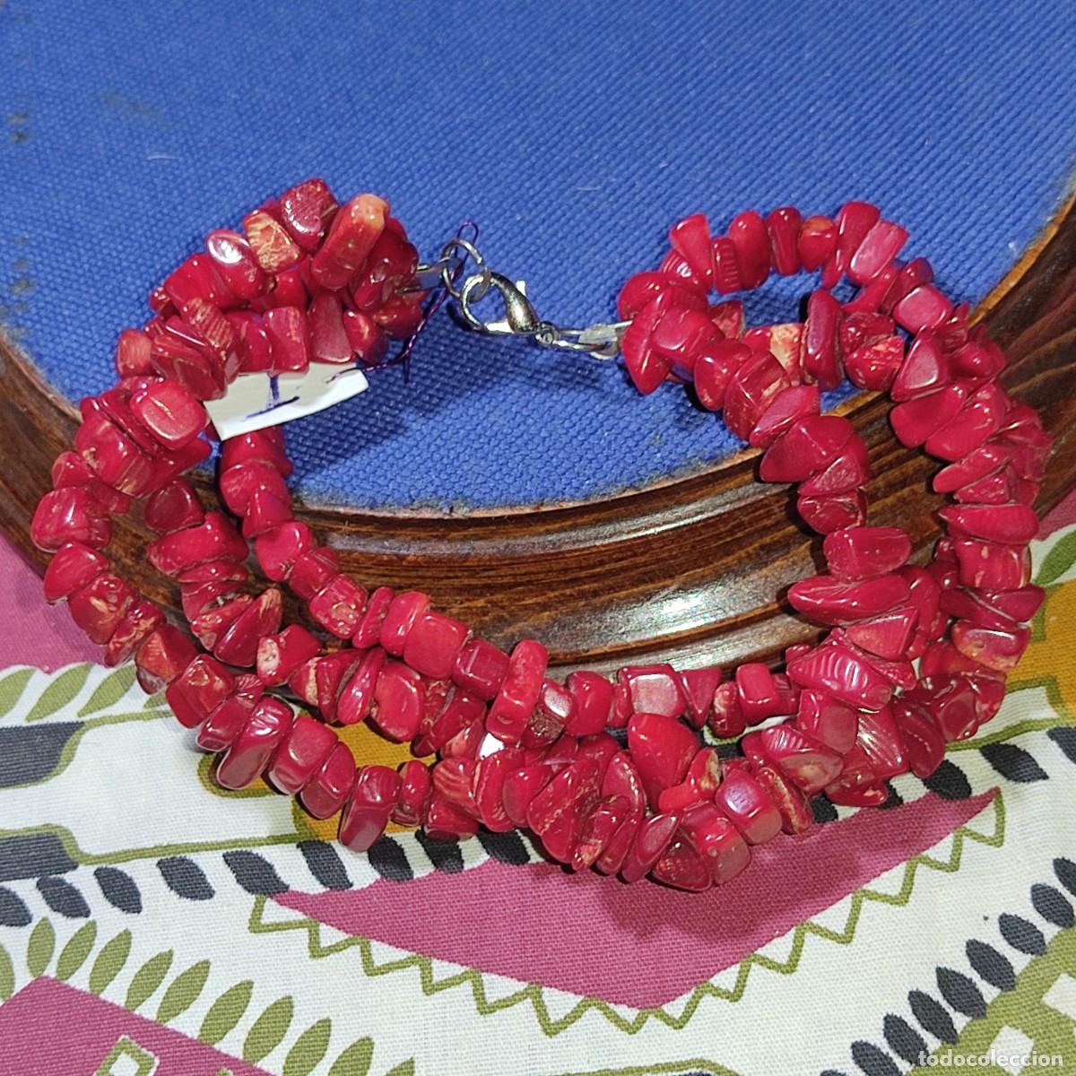 Joyeria: Pulsera de 3 hilos de coral rojo. *T* - Foto 7