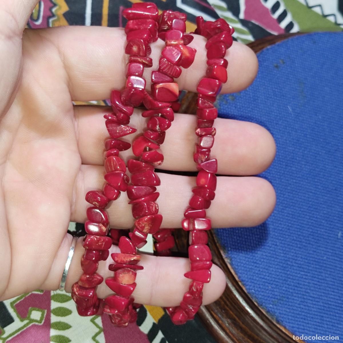 Joyeria: Pulsera de 3 hilos de coral rojo. *T* - Foto 8