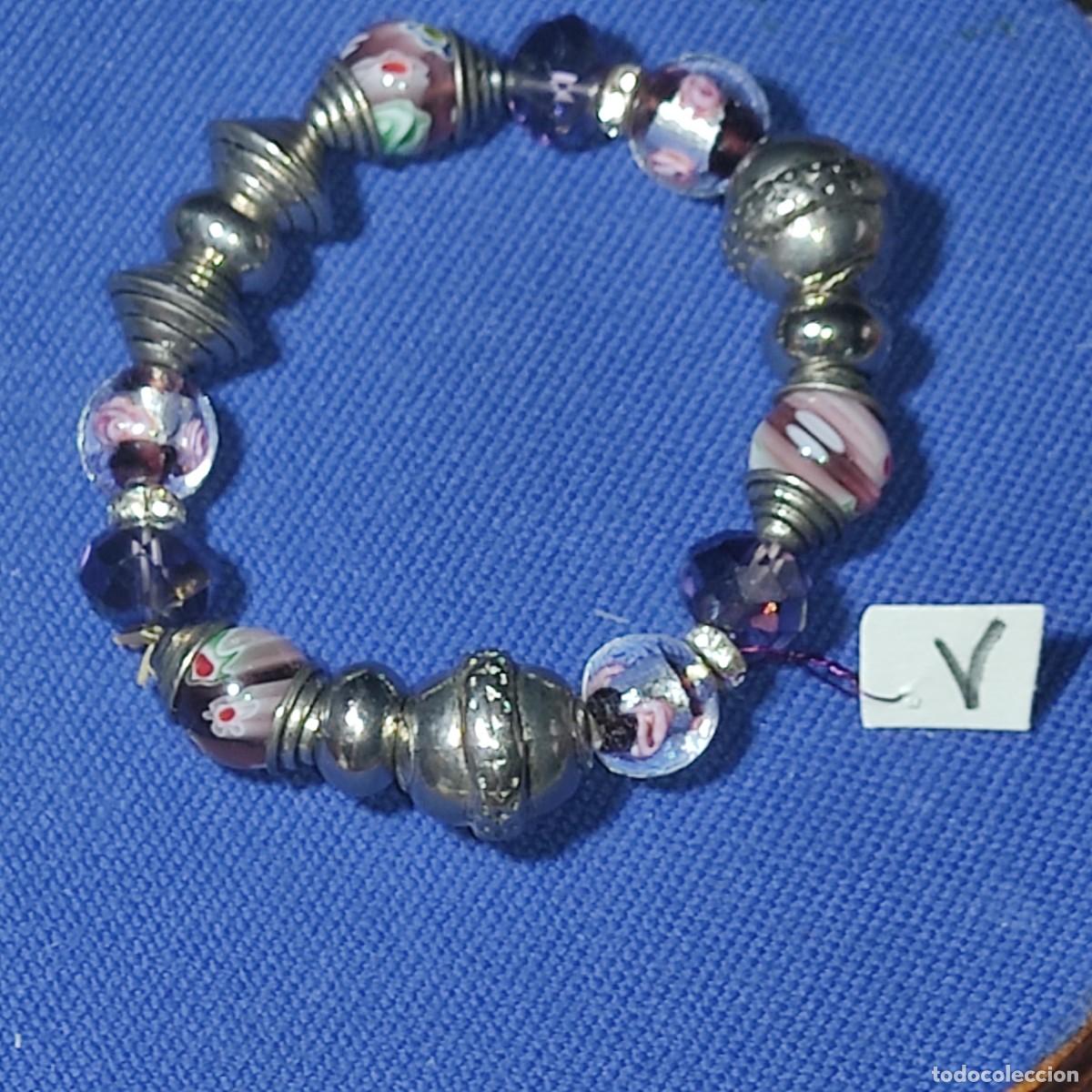 Joyeria: Pulsera de cristal de murano y abalorios.*V* - Foto 2