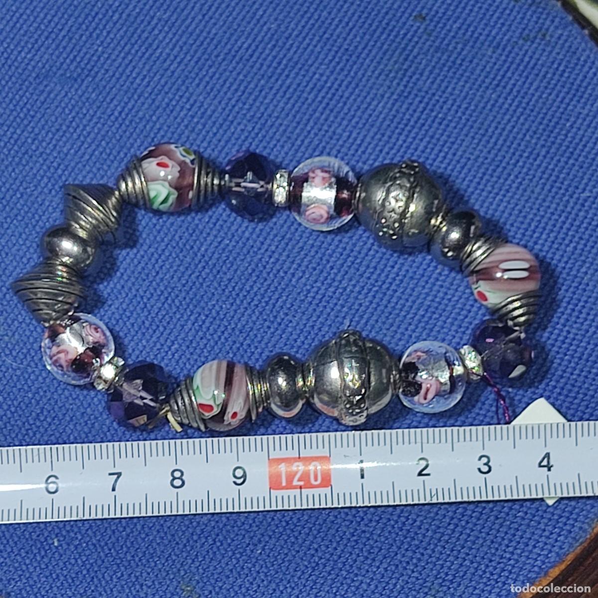 Joyeria: Pulsera de cristal de murano y abalorios.*V* - Foto 3