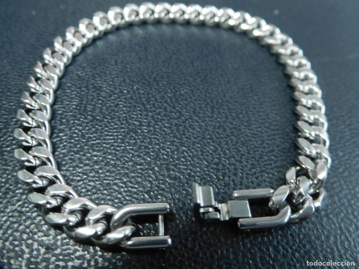Joyeria: Pulsera de plata de eslabones cubanos