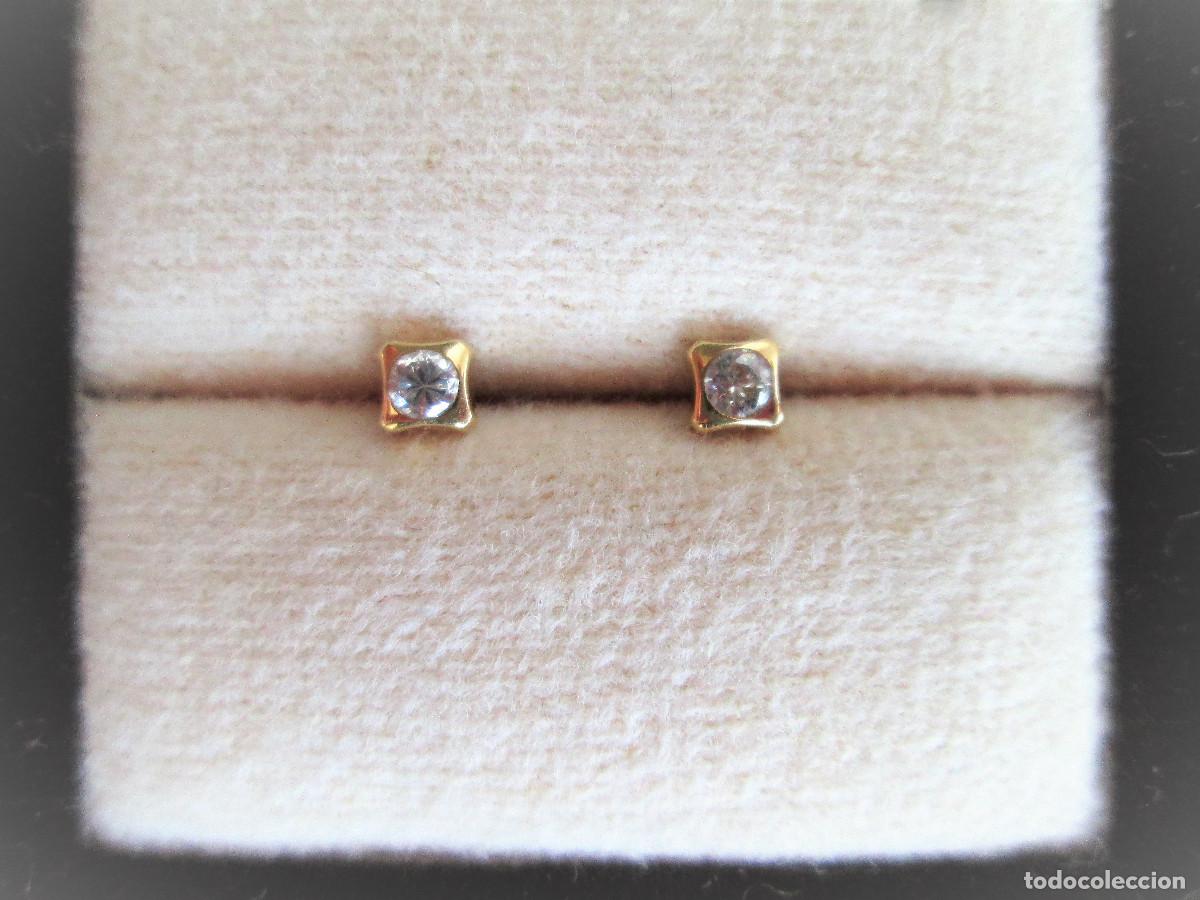 Joyeria: PENDIENTES DE ORO DE 18 KLTS. CON CIRCONITA - SIN ESTRENAR