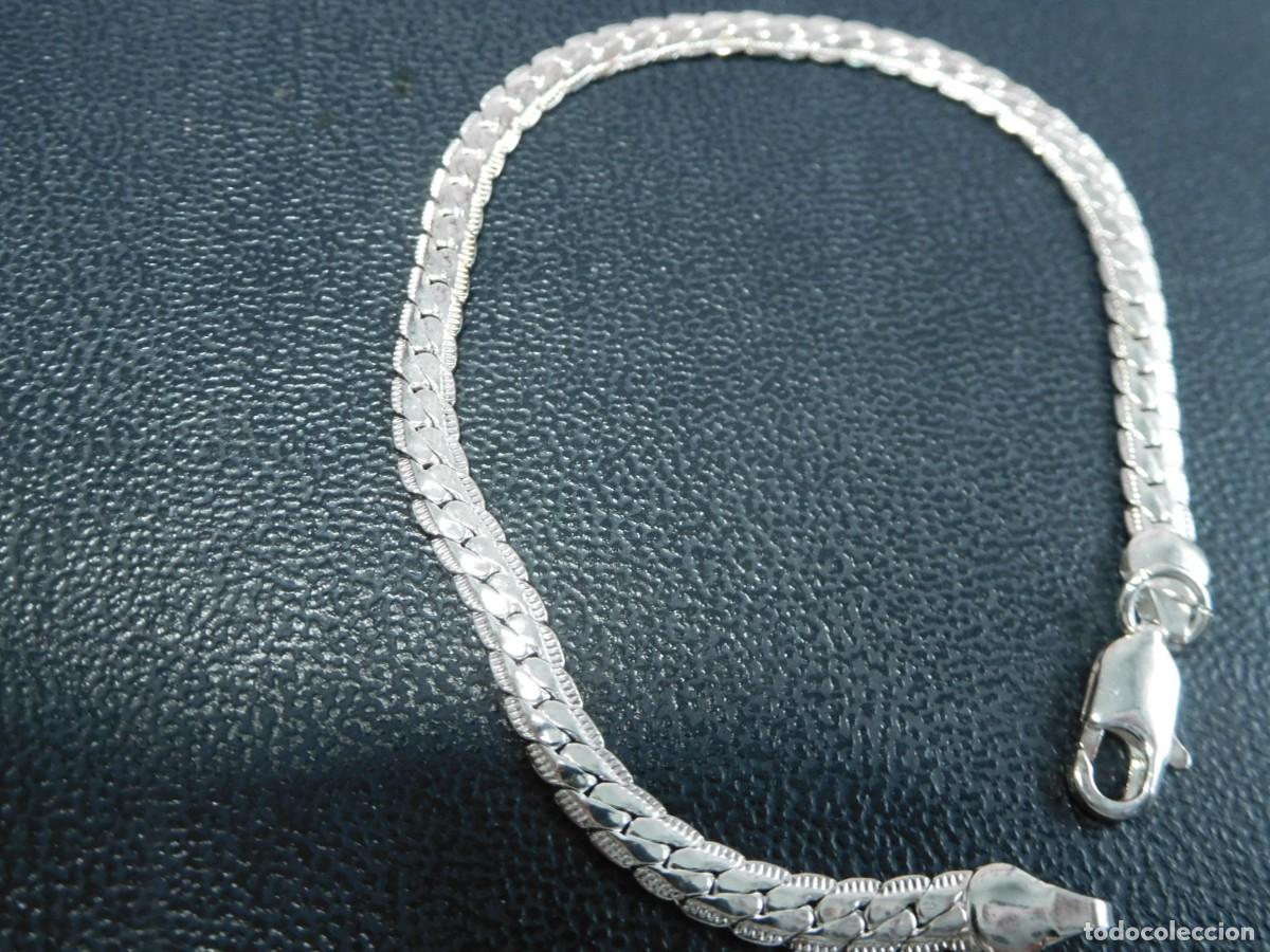 Joyeria: Pulsera de plata de ley 925, cord&oacute;n en espiral con dos guias que acompa&ntilde;an la forma de la trama