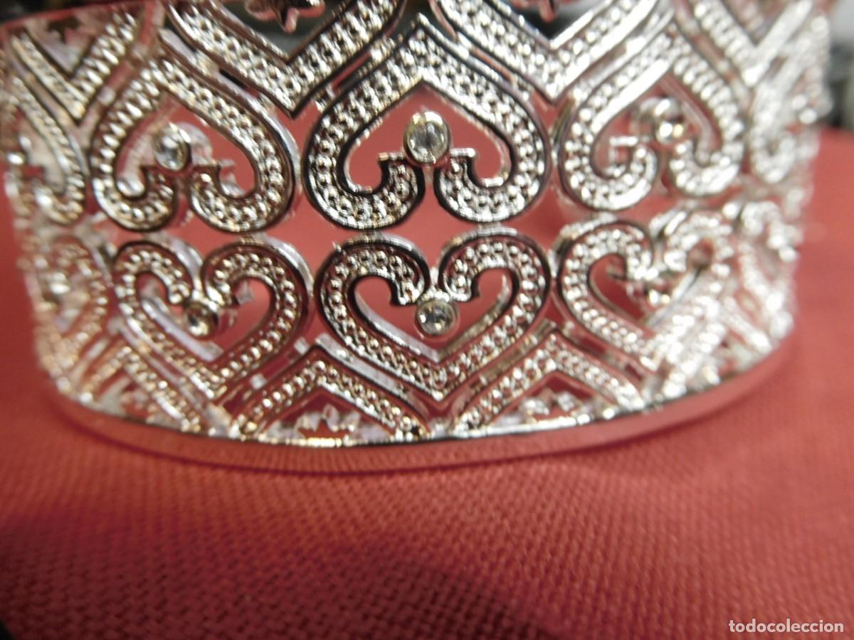 Joyeria: Pulsera de plata, ley 925, ancha, filigrana perforada en formas de coraz&oacute;n - Foto 2