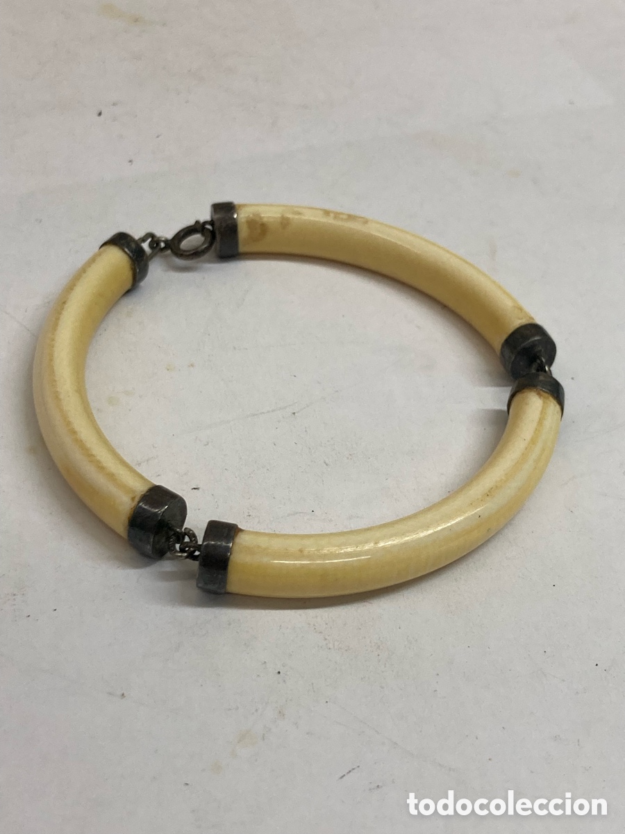 Joyeria: Pulsera de plata y hueso Pul404
