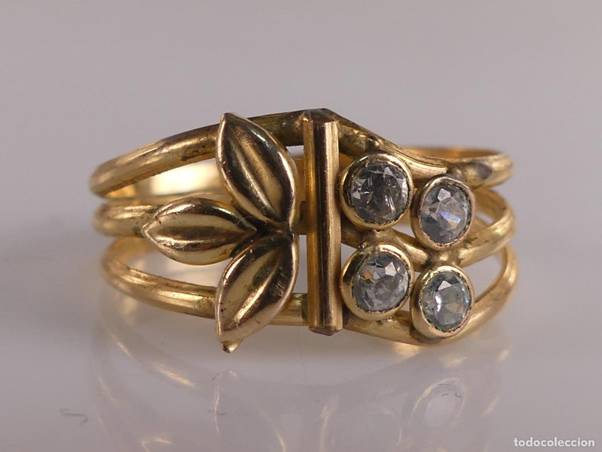 Schmuck: ANILLO DORADO CON PIEDRAS BONITO DISE&Ntilde;O