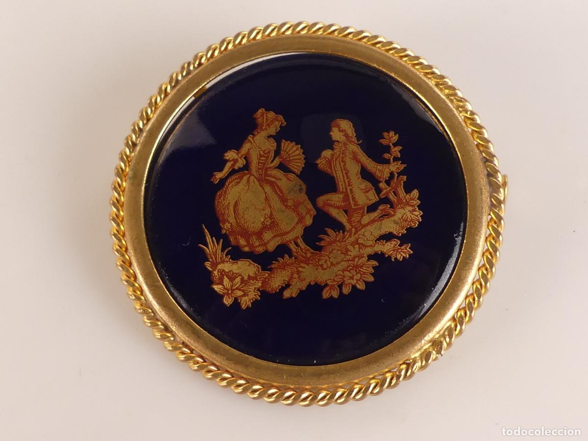 Schmuck: BROCHE DE PORCELANA DE LIMOGES