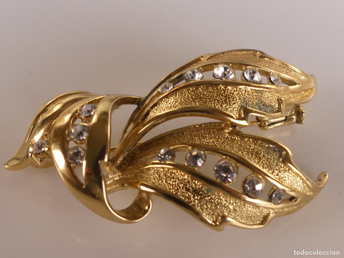 Joyeria: BONITO BROCHE DORADO Y PIEDRAS - Foto 2