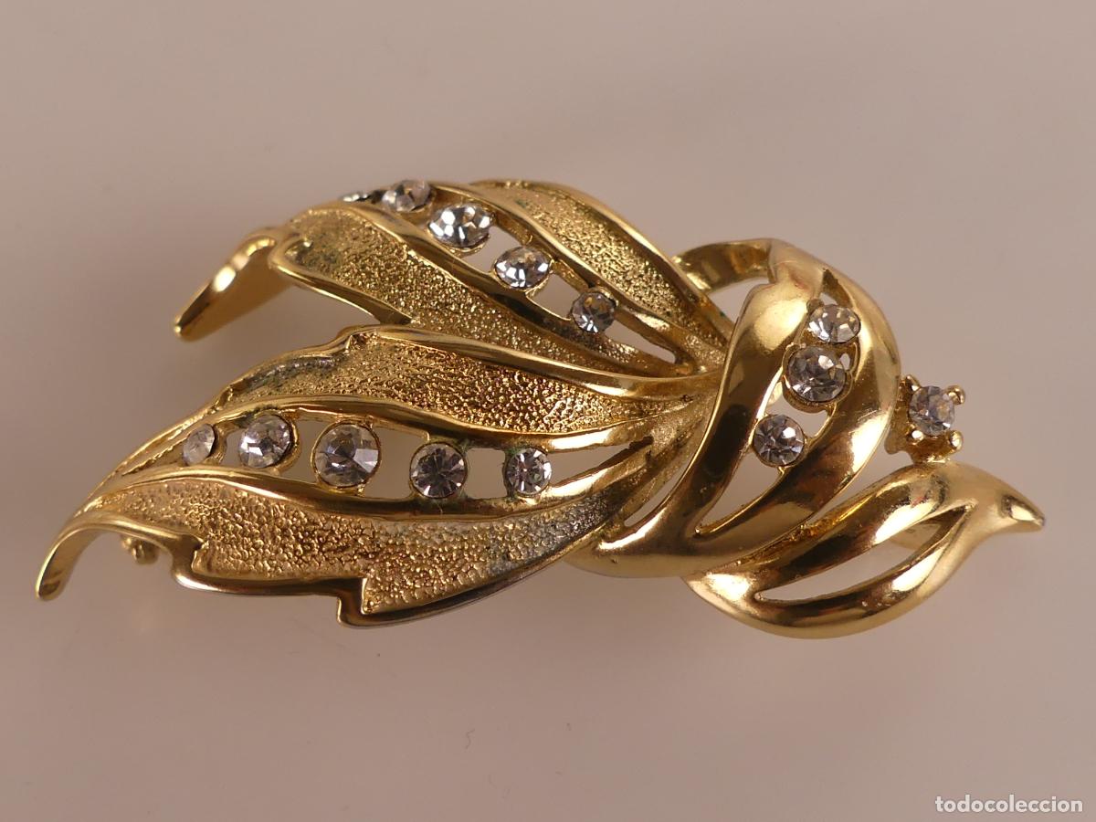 Joyeria: BONITO BROCHE DORADO Y PIEDRAS - Foto 3