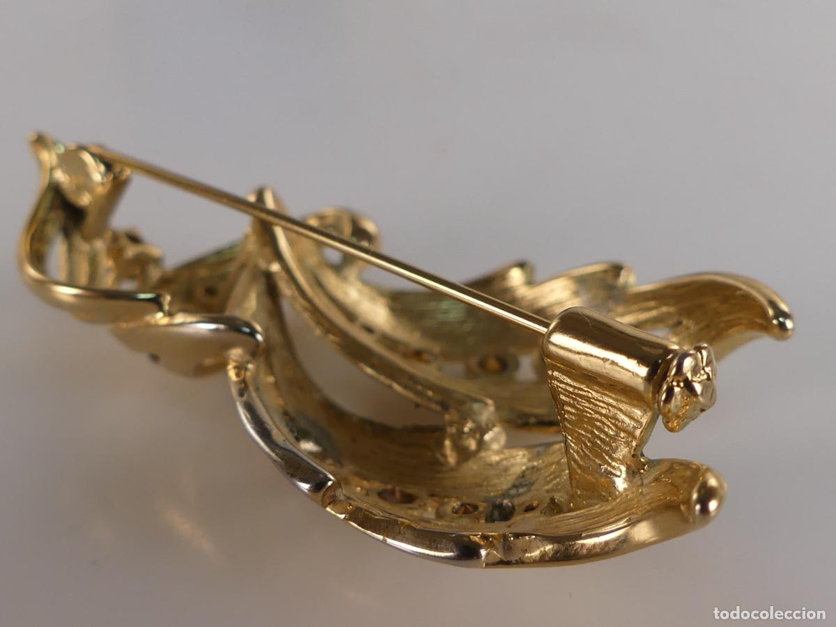Joyeria: BONITO BROCHE DORADO Y PIEDRAS - Foto 7