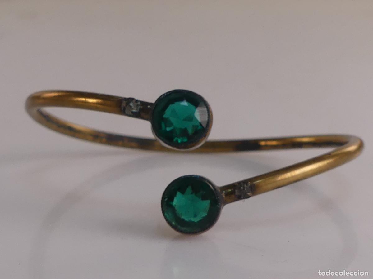 Joyeria: BONITA PULSERA DE LATON Y PIEDRAS
